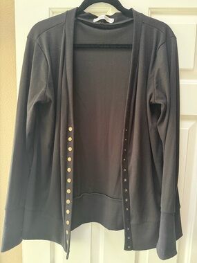 Nenona - Black Open Cardigan Sweater